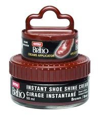 BRILLO Instant Shoe Shine Cream 50 ml BROWN  KIT