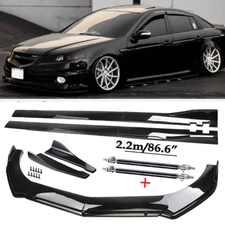 For Acura TL Front Bumper Lip Spoiler Chin Splitter Body Kits Glossy Black