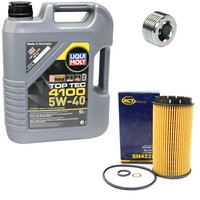 MotoröL Set 5W-40 5 Liter + ÖLfilter SH 422 P + Schraube FüR Alfa Romeo 155 Fiat