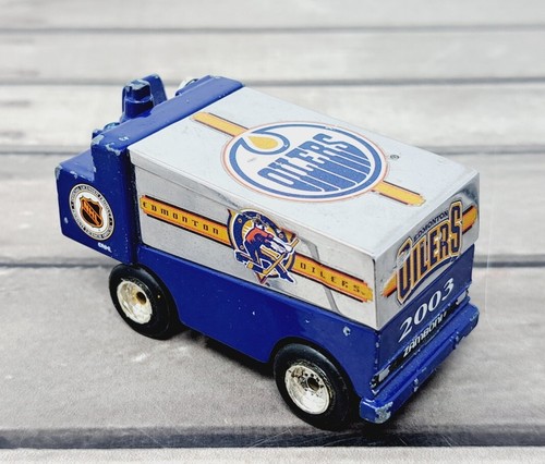 VTG Edmonton Oilers Zamboni 2003 WHITE ROSE COLLECTIBLE Diecast Toy NHL Blue - Picture 5 of 5