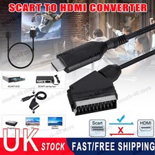 SCART To HDMI Converter Audio Video Adapter SCART DVD Input to HDMI Output TV