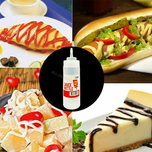 350ML Sauce Bottles Squeeze Bottle 1L Plastic Condiment Dispenser Ketchup Oil AU - Picture 7 of 7