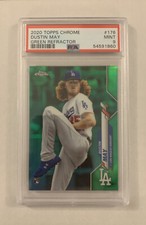 2020 Topps Chrome #176 Dustin May Green Refractor /99 PSA 9 MINT Rookie Card RC