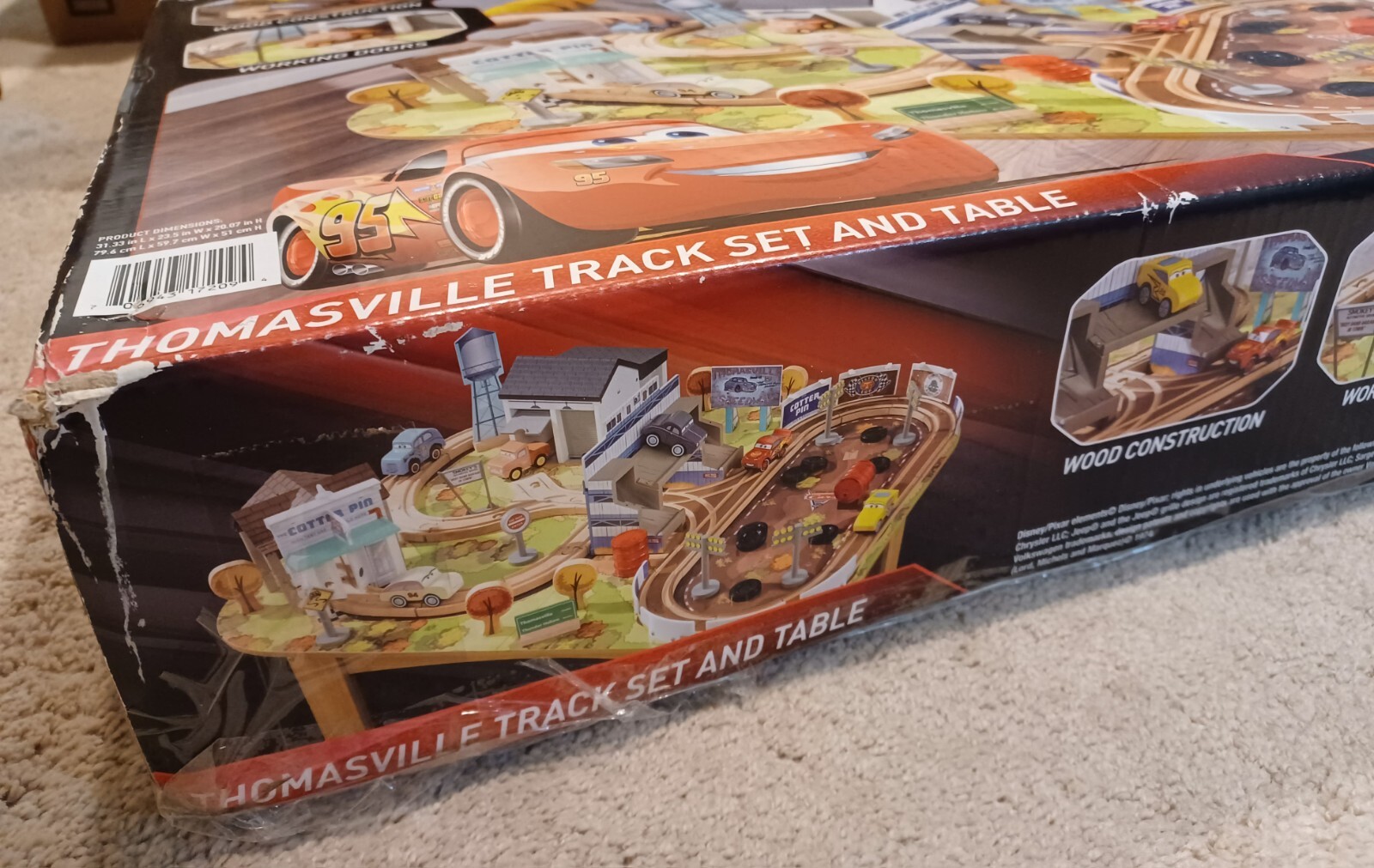 NEW Kidkraft Disney Pixar Cars 3 Thomasville Track Set & Table Rare