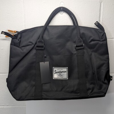 Duffle Travel Bag Journeyman Bag Co Overnight Weekender Black Canvas Bag