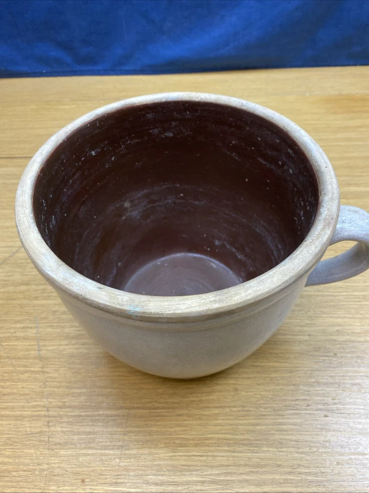 Rare Antique Salt Glaze Stoneware 8 3/4” Dia. Chamberpot Crock - Image 3 of 4