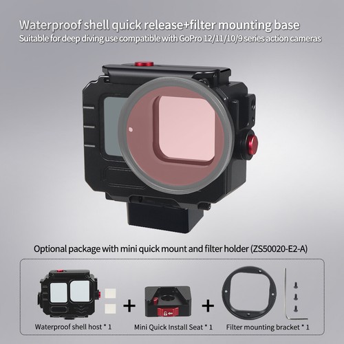 80M Waterproof Underwater Protect Dive Case Cover for GoPro Hero 13 12 11 10 9 - Picture 11 of 12
