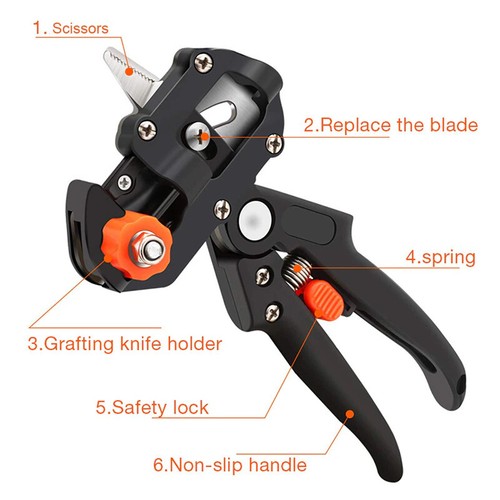 Garden Tree Grafting Knife Pruning Pruner Shears Snip Scissors Cutting Tool Kit - Picture 10 of 15
