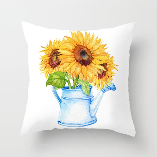 45x45cm Sunflower Pillowcase Cushion Cover Pillow Cover Waist Home Sofa Decor - Picture 7 of 34