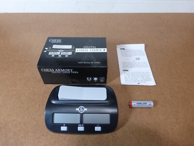 (CIB) CHESS ARMORY Digital Chess Timer Clock with Bonus & Delay