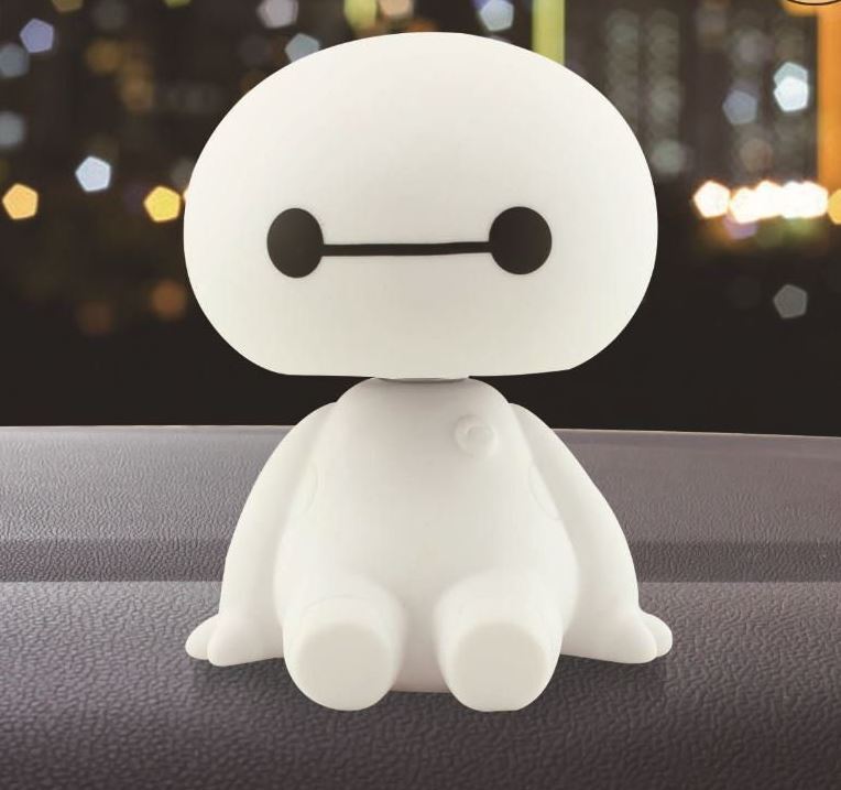 Baymax Bobble Head Car Decor Dashboard Accessory Cute Cartoon Desk