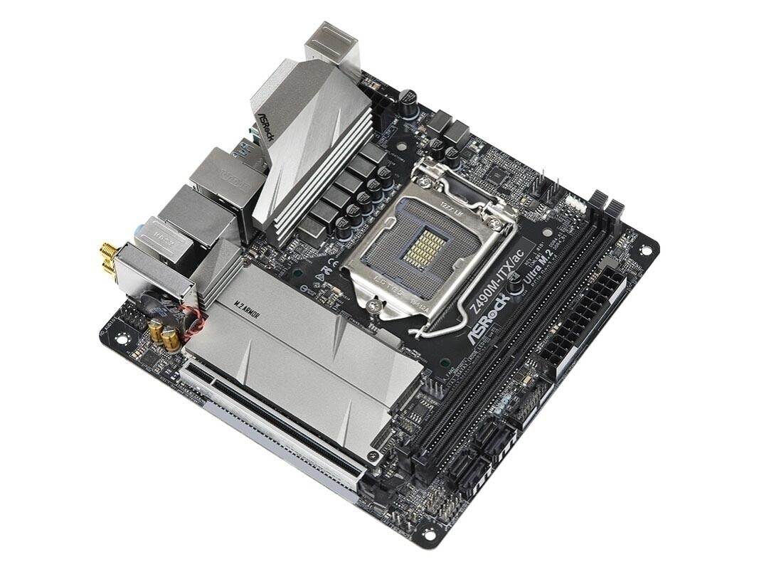 マザーボード ASRock Z490M-ITX/ac For ASROCK Z490M-ITX/ac motherboard Z490 LGA1200 DDR4 64G HDMI ITX