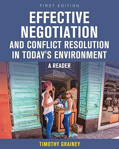 Effective Negotiation and Conflict Resolution in Today's Environment: A Reader- - Imagen 1 de 1