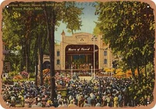 METAL SIGN - Michigan Postcard - Outdoor theatre, House of David Park, Benton H