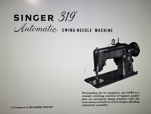 Large Deluxe-Edition Singer 319 319K 319W Manual Instructions for Sewing - Picture 2 of 7