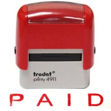 Trodat 4911 "PAID" Business Stamp Self Inking Office Rubber Stamps 38x14 Quality