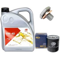 MotoröL Set 5W-40 5 Liter + ÖLfilter + Schraube FüR Citroen Jumpy C5 Peugeot