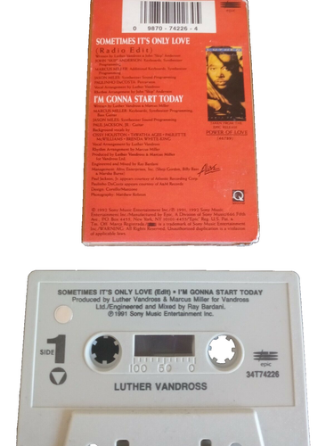 Luther Vandross Sometimes It's Only Love 1991 Single Cassette Tape - Picture 2 of 2