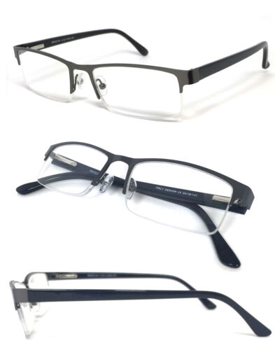 Premium Quality Rectangle Metal Frame Semi Rimless Reader Reading Glasses - RE75 - Picture 12 of 18