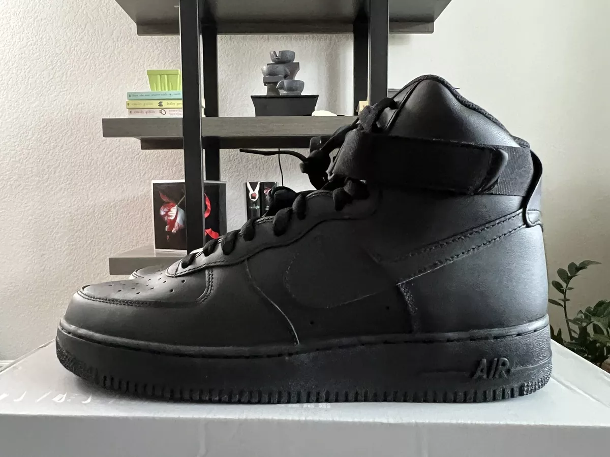 Nike air force top 1 high triple black