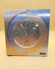 Vtg Seiko Brass Alarm Clock Japan Movement France Case Mid Century Modern