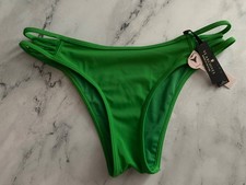 Victoria's Secret Swim Bikini Bottom Green Strappy Sides Brazilian XS S L