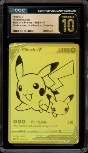 Pokemon Pikachu V Celebrations Ultra-Premium Coll. Promo SWSH145 CGC 10 Pristine