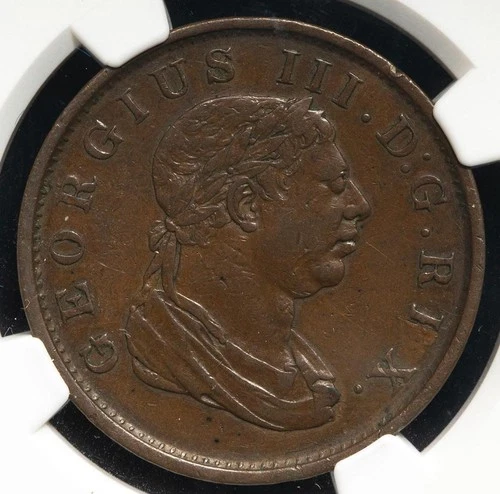Ngc-Vf35Bn British Guyana 1813 George Iii Copper Coin