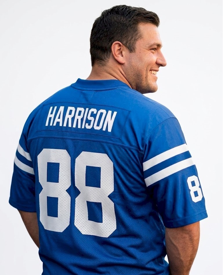 Marvin Harrison #88 Blue Colts Football Jersey Mens  2XL Reebok -See Pics