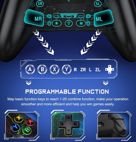 Wireless Pro For Nintendo Switch/Lite/OLED,Windows PC,iOS,Android Controller - Picture 3 of 10