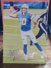 JUSTIN HERBERT RC ? 2020 Panini Chronicles Luminance Update Rookie Card No. 203. rookie card picture