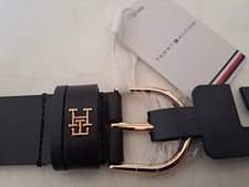 Tommy Hilfiger Damen-Gürtel Leder Schwarz 75...