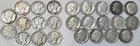 Mix Dates 1920S - 1964  1/2 Roll - 11 Mercurys & 14 Roosevelts 90% Silver Dimes