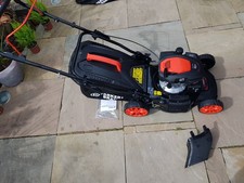 ParkerBrand 17” Hand Push Petrol Lawnmower – 150cc, Mulch & Collect