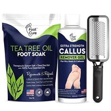 3-in-1 Callus Remover Gel & Natural Tea Tree Foot Soak – Revitalize Tired Feet