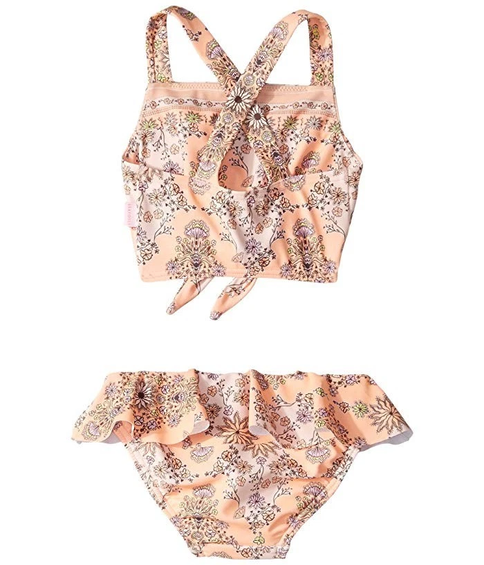 Juego Tankini Seafolly Kids She Sells conchas marinas con corbata delantera L104832 talla 5 AUS Foto 2 de 2