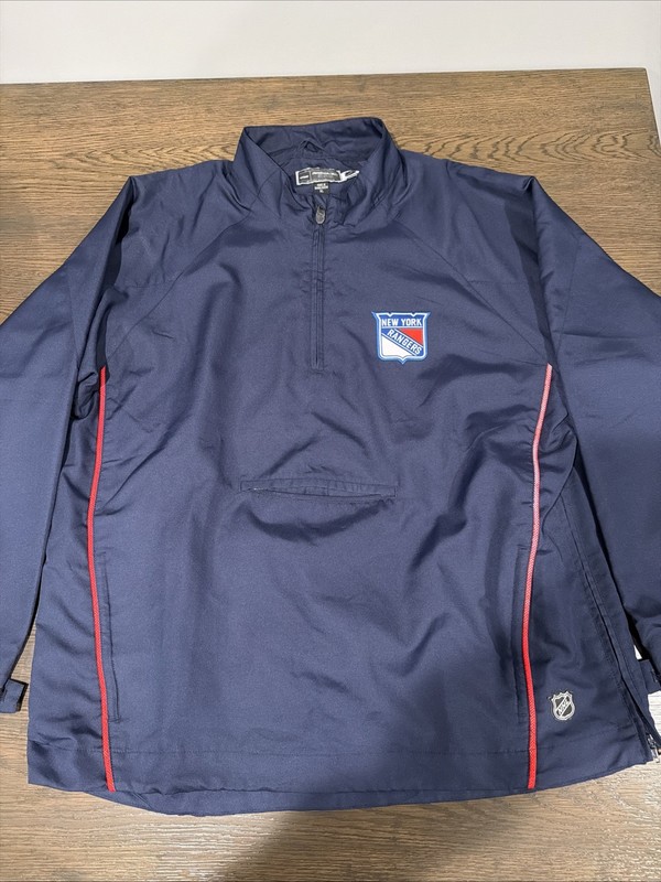New York Rangers Reebok  1/4 Zip Pull Over Jacket Men’s XL