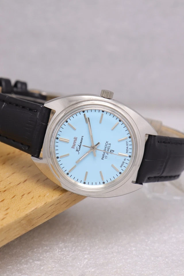 Vintage HMT Kohinoor 17 Jewels Blue Dial Hand Winding Men's Watch. - Image 4 of 4