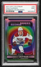 2021 O-Pee-Chee Platinum Rainbow Color Wheel Cole Caufield #201 PSA 9 MINT 2d8