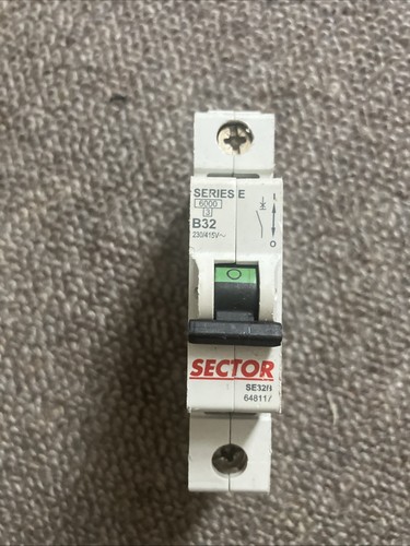 Sector Series E 32A SP Typ B MCB Leitungsschutzschalter SE32B, 648117