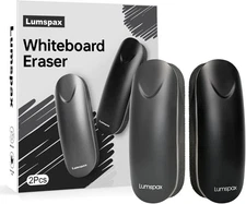 Magnetic White Board Eraser, Glass Erasers, 2 Pack, Dry Gray and Black 