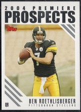 2004 Topps Premiere Prospects #PP1 Ben Roethlisberger RC Rookie Card. rookie card picture