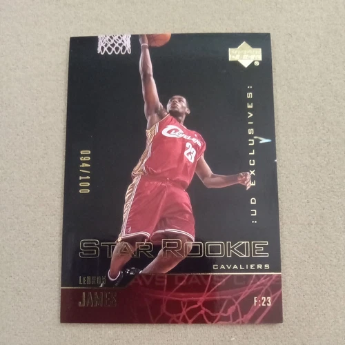 2003/04 Upper Deck Lebron James 094/100 Gold UD Exclusives 301 RC NM-MT+