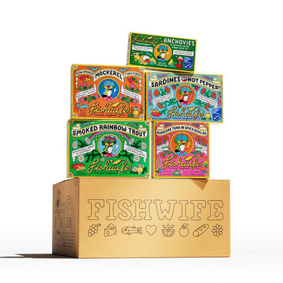 Fishwife Gift Set (5-Pack Variety with Cantabrian Anchovies, Sardines with Hot P