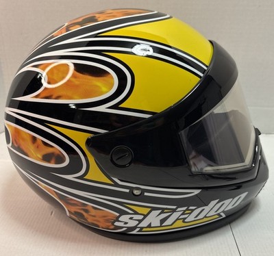Y2K Bombardier Ski-Doo Racing Snowmobile Helmet, Large 7 3/8-7 1/2, Heated Visor
