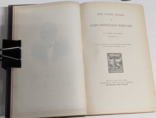 The Works of John Greenleaf Whittier HC 9Vols Houghton Mifflin 1894 Quaker poet - Imagen 19 de 24