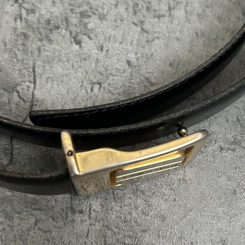 Auténtico cinturón de cuero negro con logotipo de Saint Laurent para hombre - Imagen 4 de 24