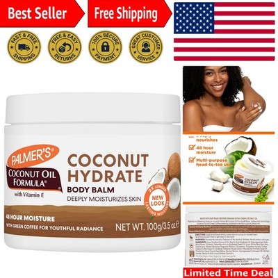Natural Coconut Oil Body Balm 3.5oz - Nourishes and Repairs All Skin Types