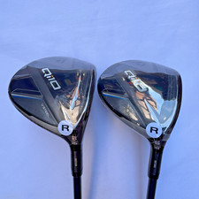 TaylorMade Qi10 Fairway Wood 3w 5w Set Diamana Blue TM50 Flex Regular Carbon RH