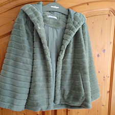 monari Damen Kunstpelzjacke 44 grau gesteppt ...